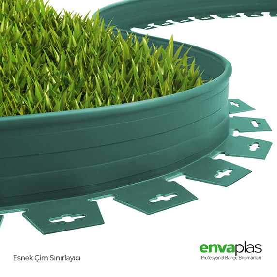 Yeşil Esnek Çim Ayracı